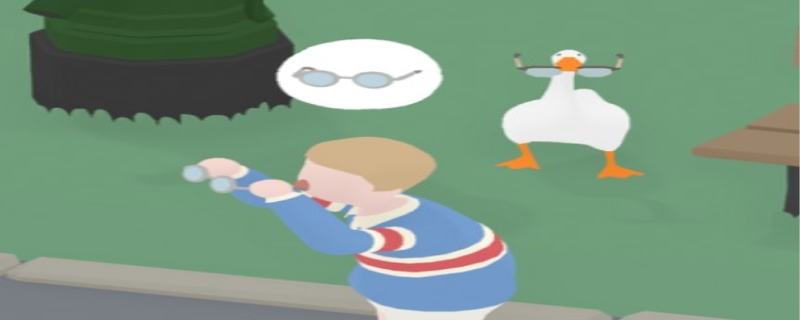 捣蛋鹅怎么让小男孩戴错眼镜